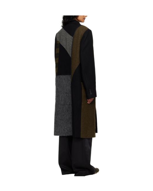 ANDERSSON BELL Black Patchwork Coat