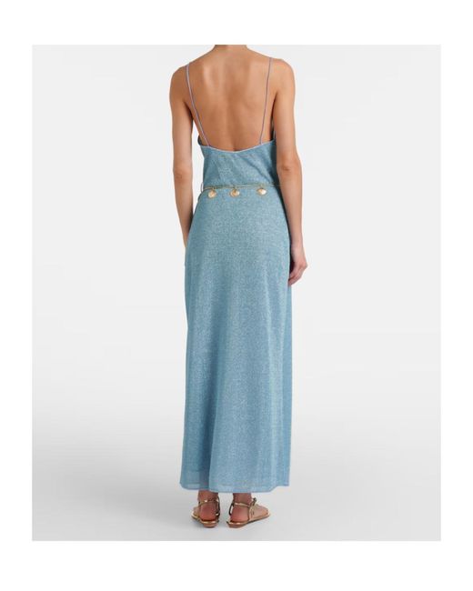 Oseree Blue Spaghetti Strap Dress