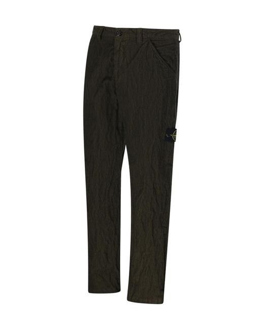 Stone Island Black Belt Loops Slacks for men