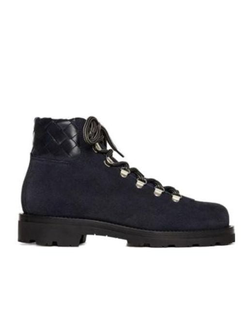 Scarosso Blue Catherine Round-Toe Lace-Up Boots