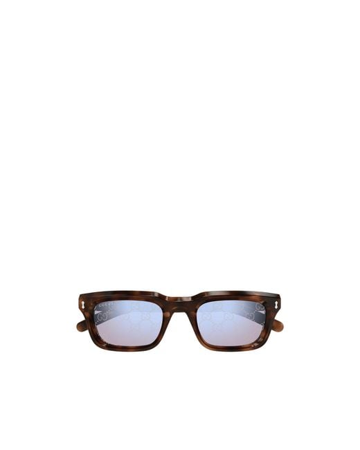 Gucci White Eyewear Rectangular Frame Sunglasses for men