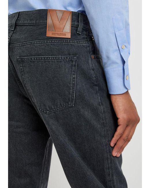 Valentino Blue Straight-Leg Jeans for men