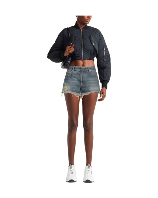 Balenciaga Blue Dark Denim Shorts