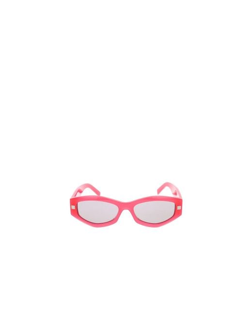 Givenchy Pink Eyewear Irregular Frame Sunglasses