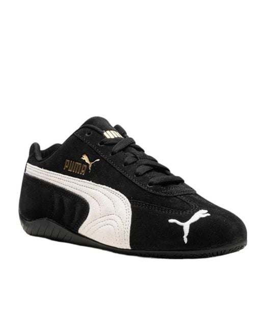 PUMA Black Speedcat Og Logo Detailed Sneakers