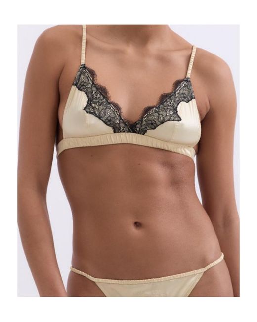 ROTATE BIRGER CHRISTENSEN Natural Lace Trim Bralette