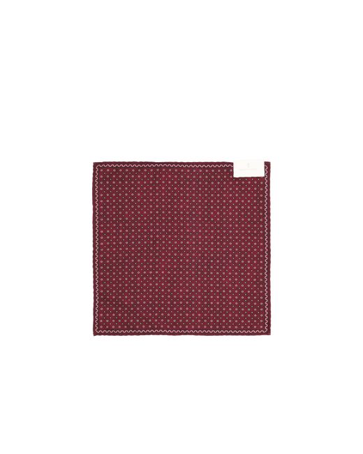 Brunello Cucinelli Purple Geometric-Pattern Pocket Square for men