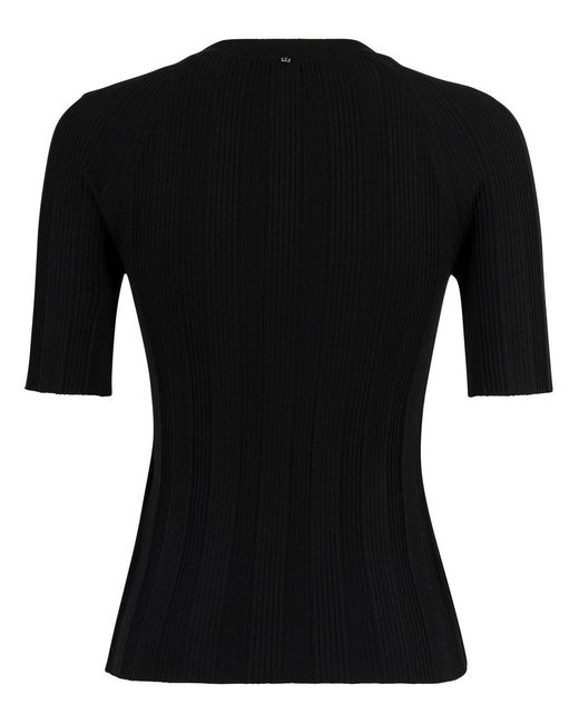 Sportmax Black Short-Sleeved Top
