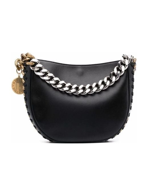 Stella McCartney Black Medium Frayme Shoulder Bag
