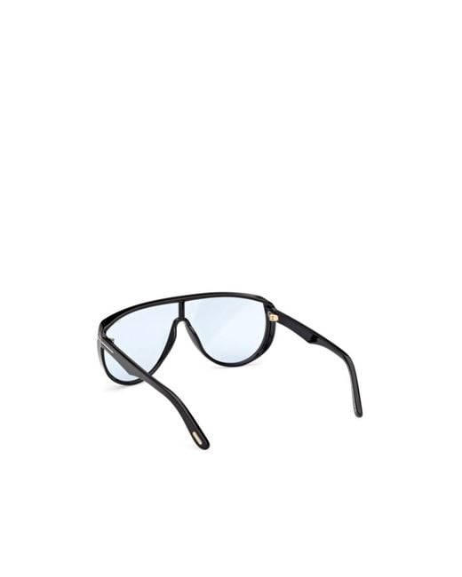 Tom Ford White Eyewear Photochromatic Achilles Mask Frame Sunglasses