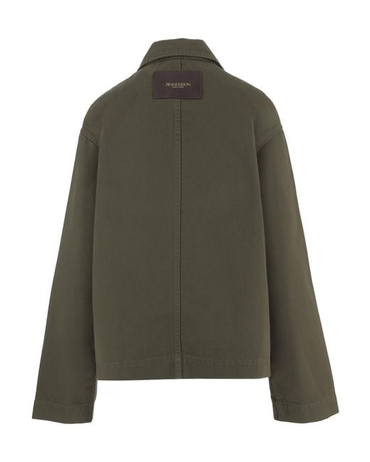 J.W. Anderson Green Jw Anderson Embroidered Patch-Pocket Jacket