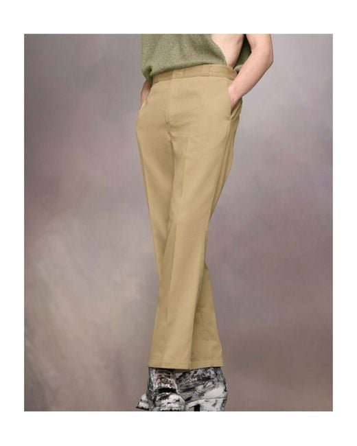 Maison Margiela Natural Creased Pleated Trousers for men