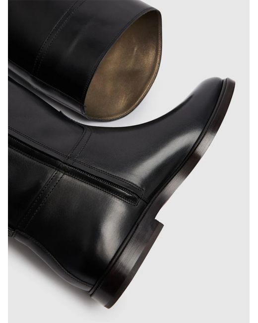 Brunello Cucinelli Black Leather Boots