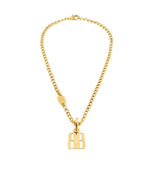 Balenciaga Metallic Nano Thin Necklace