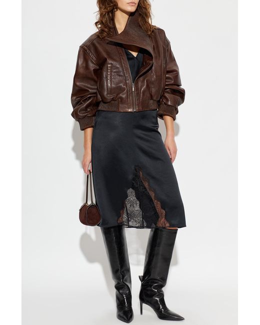 Christopher Esber Brown Diagonal Zipper Jacket