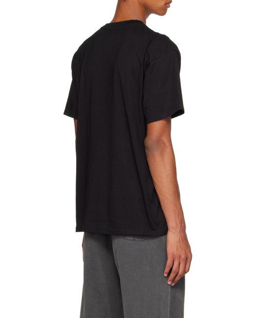 Carhartt Black Script Logo Embroidered T-Shirt for men