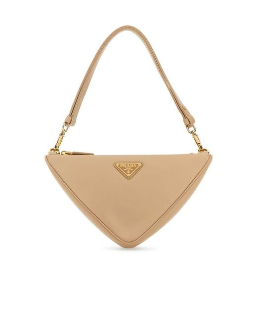 Prada White Symbole Logo Shoulder Bag