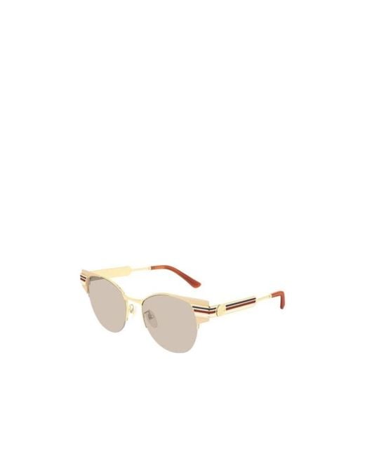 Gucci White Logo Details Sunglasses