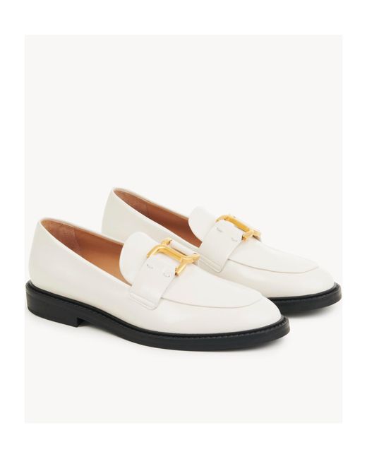 Chloé White Chloé Marcie Slip-On Loafers