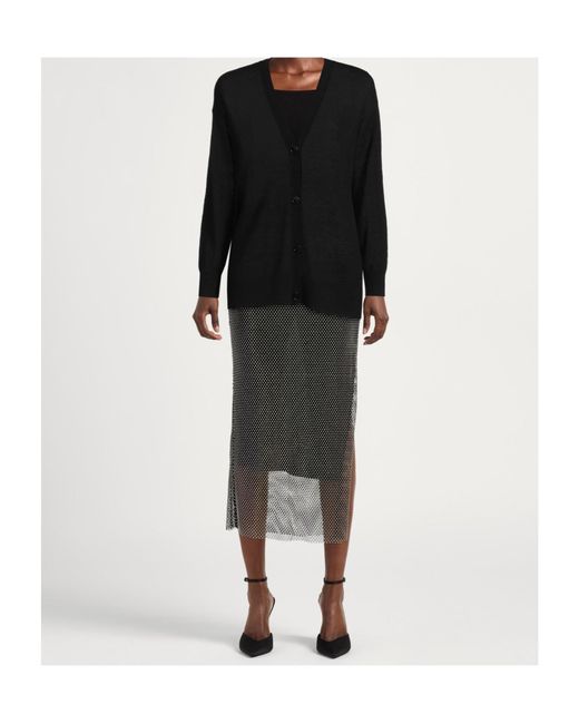 MAX&Co. Black V-Neck Knit Cardigan