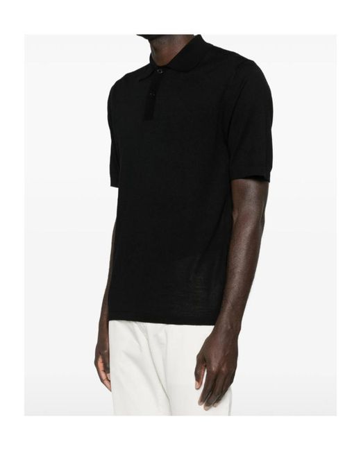 Samsøe & Samsøe Black Buttoned Polo Shirt for men