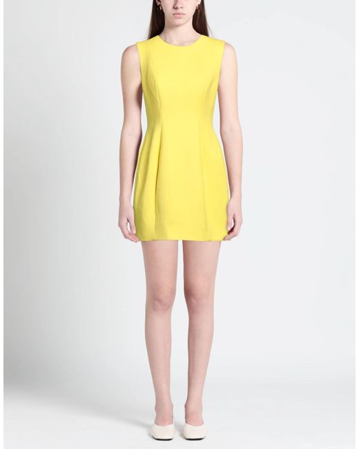 Dolce & Gabbana Yellow Sleeveless Slim-Fit Dress