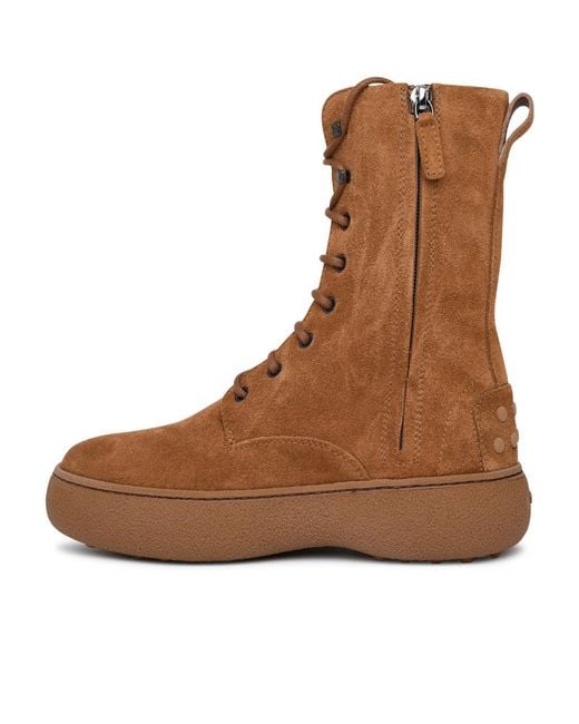 Tod's Brown W.G. Lace-Up Ankle Boots