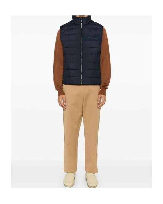 Boss Blue Logo Water-Repllent Gilet for men