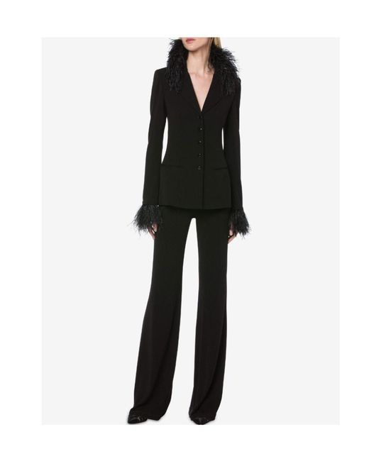 Alberta Ferretti Blue Embellished Single Breasted Jacket