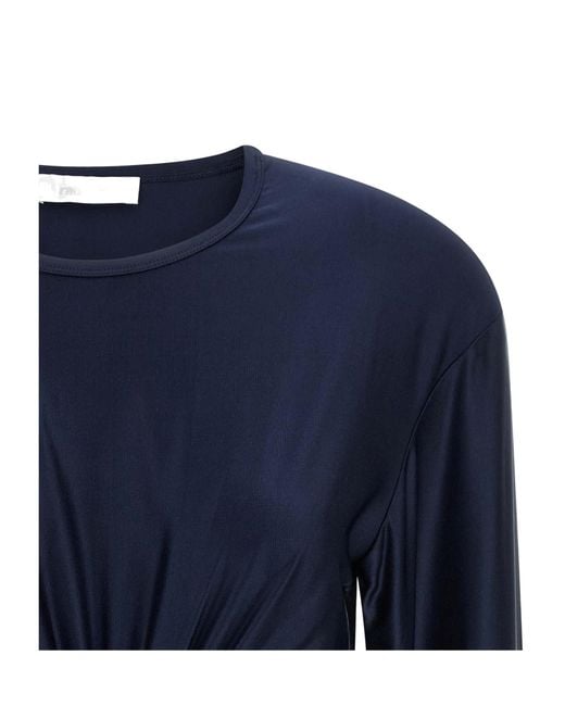 Rabanne Blue Rabanne Piercing Detail Top