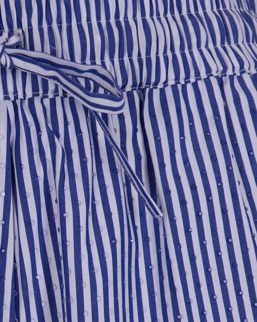 P.A.R.O.S.H. Blue Striped Drawstring Shorts