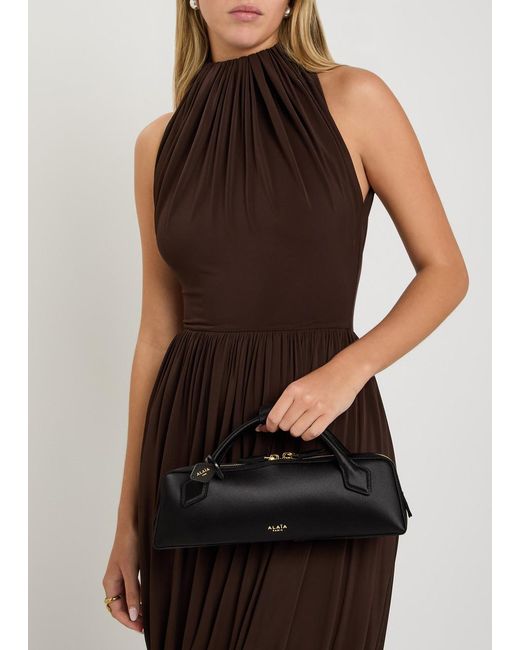 Alaïa Black Satin Hand Clutch