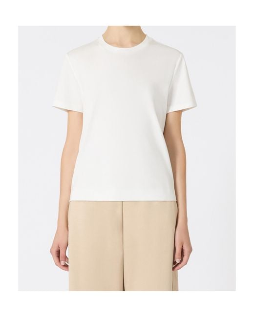 Max Mara White Nerina Crewneck T-Shirt