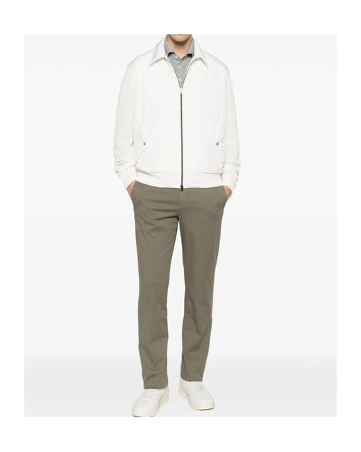 Herno White Zip-Fastening Long-Sleeve Jacket for men