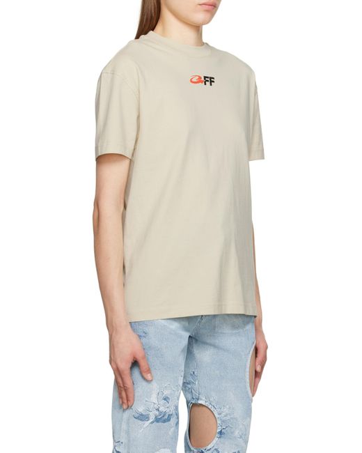 Off-White c/o Virgil Abloh Yellow Graphic-Print Cotton T-Shirt