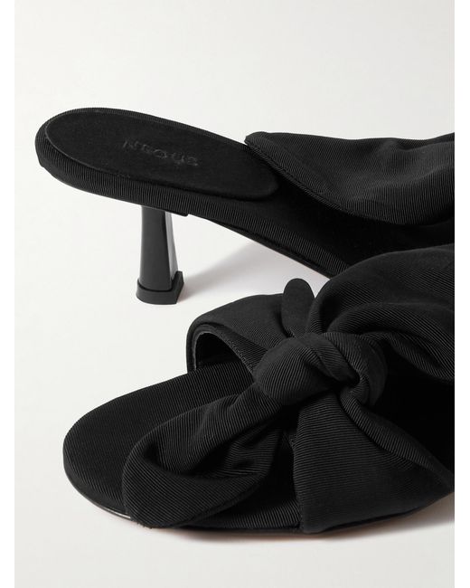 Neous Black Bow Detail Sandals