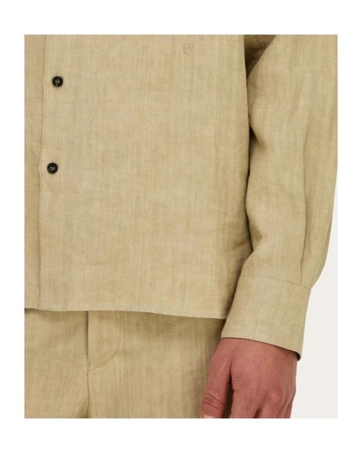 Ferragamo Natural Ferragamo Drop Shoulder Shirt for men