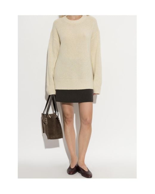 Lisa Yang White Joyje Ribbed Knitted Sweater