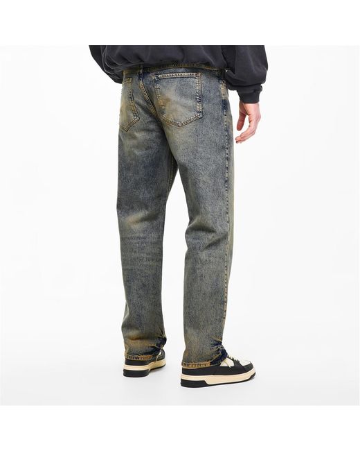 Represent Gray Straight Jeans for men