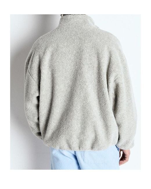 American Vintage Gray Furry Logo Patch Sweater for men