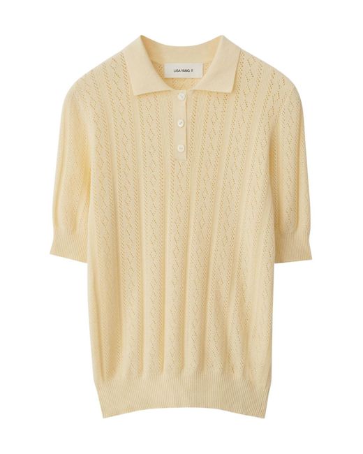Lisa Yang Natural Cristine Polo Shirt