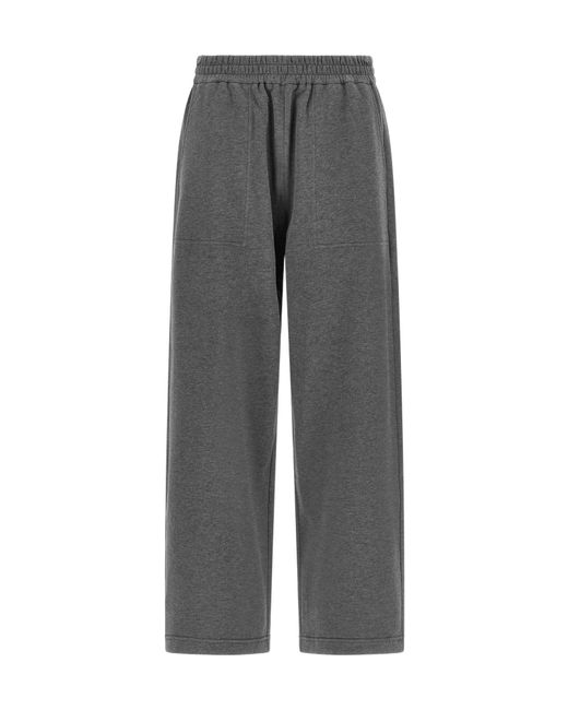 Brunello Cucinelli Gray Elastic Waist Casual Pants