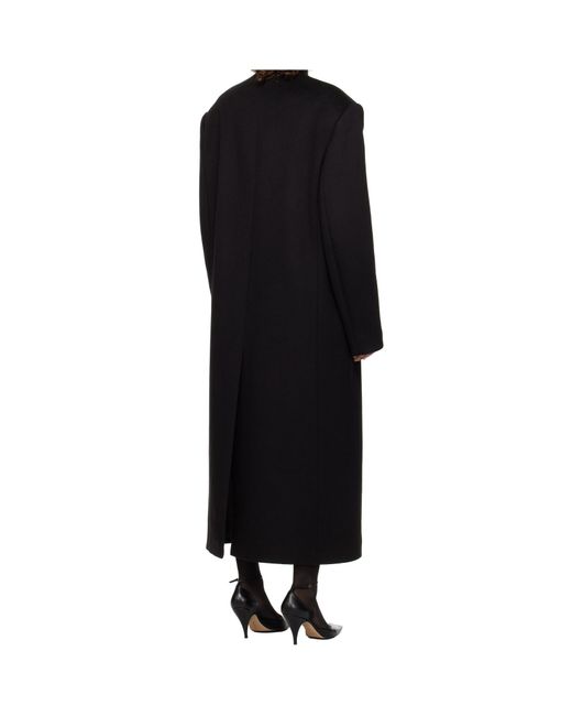 The Row Black Double-Breasted Coat