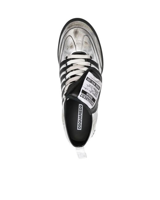 DSquared² White Boxer Soccer Sneakers for men