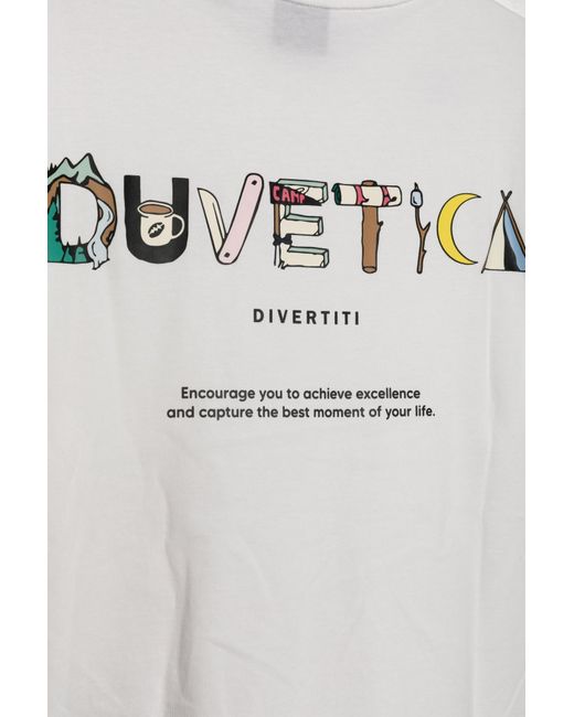 Duvetica White Short-Sleeved T-Shirt for men
