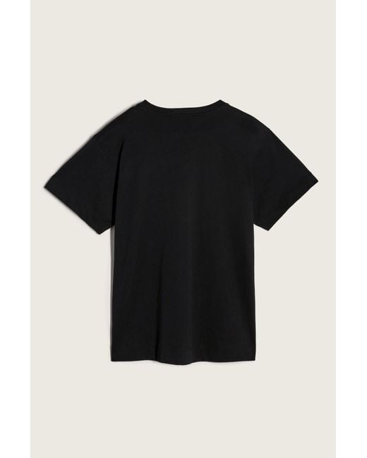 Simone Rocha Black Poppy-Print T-Shirt for men