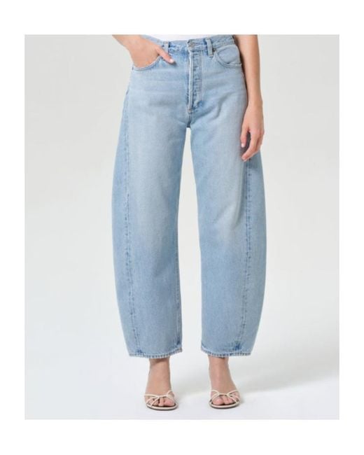 Agolde Blue Luna High Rise Pieced Taper (Weightless)