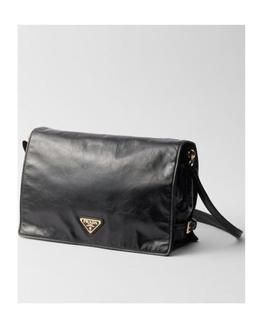 Prada Black Triangle-Logo Shoulder Bag