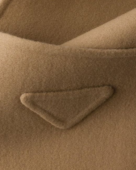 Prada Natural Hooded Finished Edge Scarf