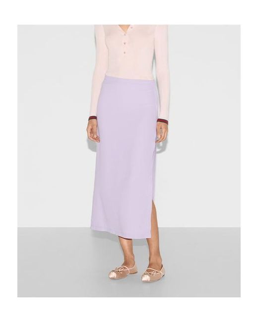 Gucci Purple Slit-Detailed Skirt